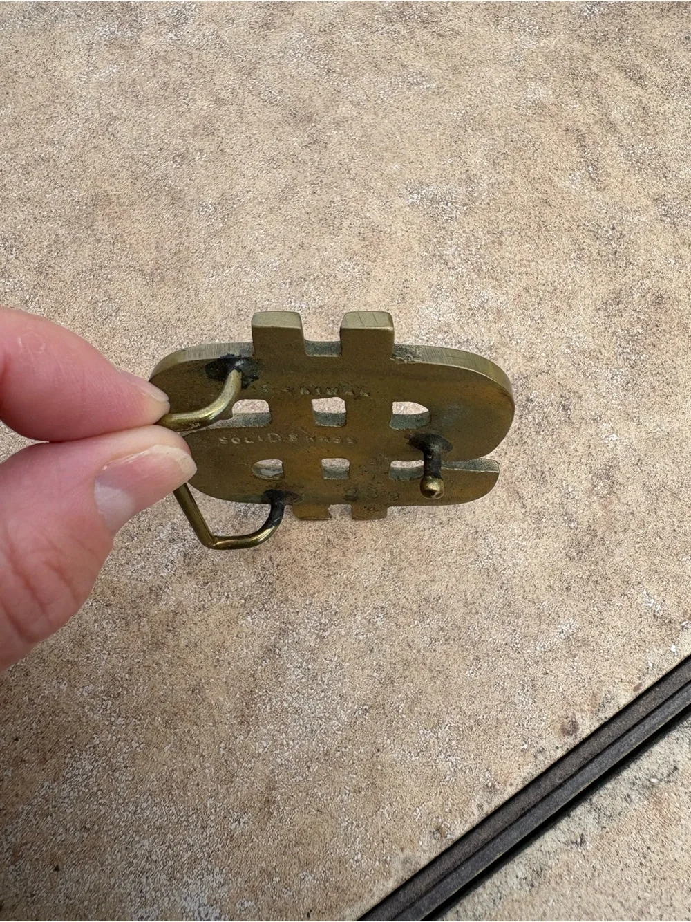Brass Dollar Sign Belt Buckle